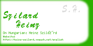 szilard heinz business card